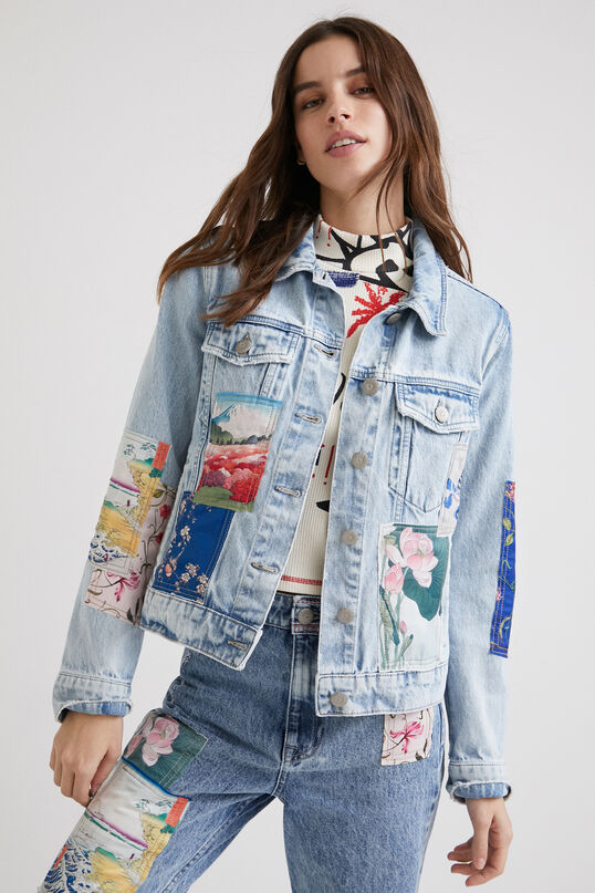 Veste en jean DESIGUAL avec paysages